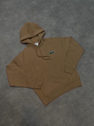 SWEAT LACOSTE MARRON BIG LOGO