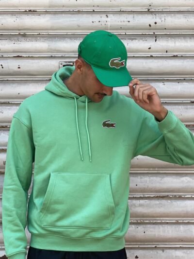 SWEAT LACOSTE VERT BIG LOGO 002