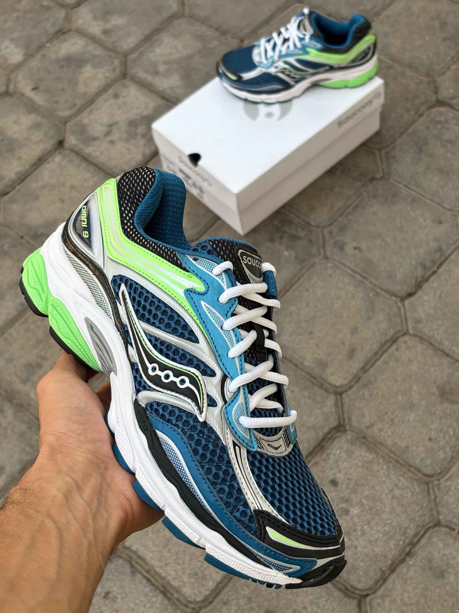 SAUCONY OMNI-9 VERT/BLUE