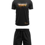 ENSEMBLE SHORT TEE SHIRT GRAPH SUNSET