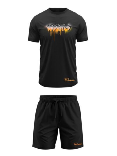 ENSEMBLE SHORT TEE SHIRT GRAPH SUNSET