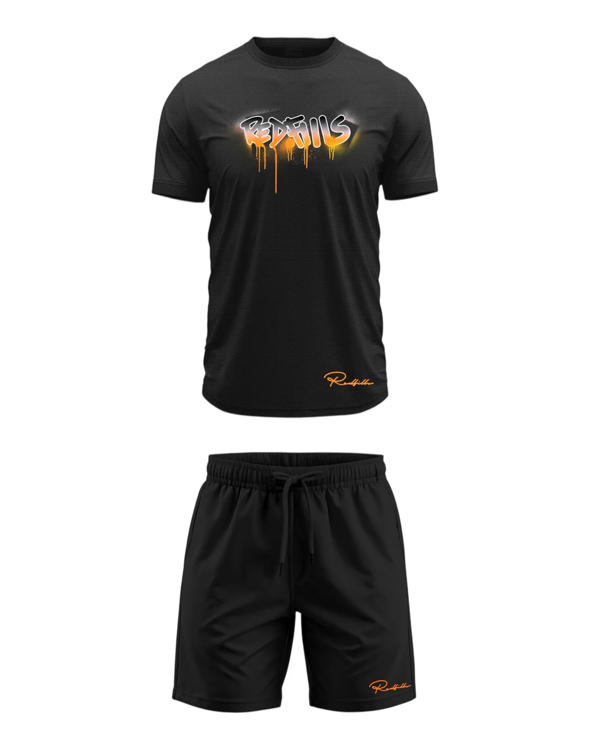 ENSEMBLE SHORT TEE SHIRT GRAPH SUNSET